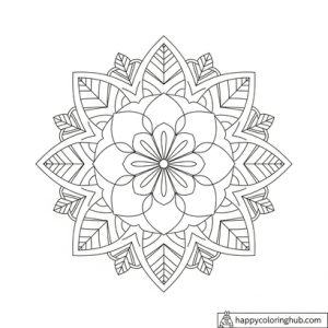 Indian mandala coloring page