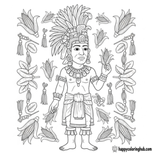 Maya patterns coloring page