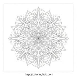 Meditation mandalas coloring page