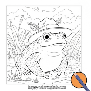 Minimalist toads coloring page for women