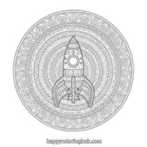 Rockets coloring page