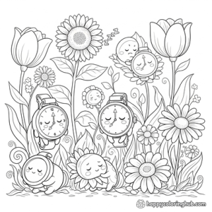 Watches sleeping coloring page