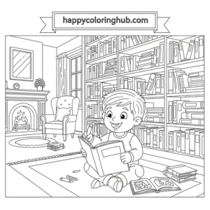 Cozy pagestore coloring page