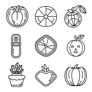 Creepy kawaii cupcakes coloring page for kids