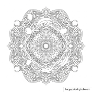 Dolphins birthday coloring page