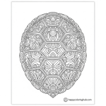 Easy minimalist sea turtles coloring page