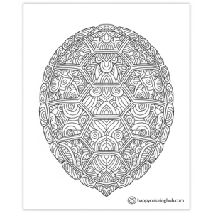 Easy minimalist sea turtles coloring page