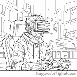 Esports coloring page