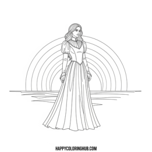 Gothic deserts coloring page for women