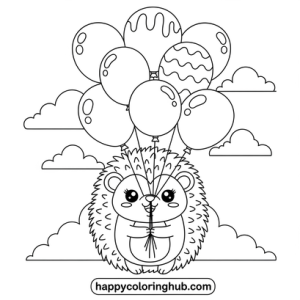 Graffiti hedgehogs coloring pages