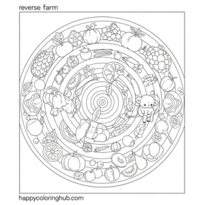 Reverse farms coloring page