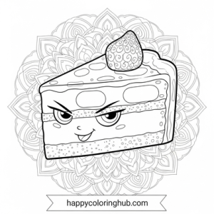 Sassy chibi deserts coloring page