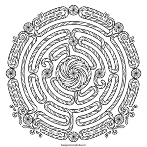 Candy party coloring pages
