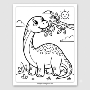 Baby dinosaurs coloring page