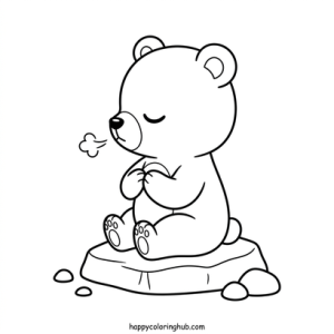 Forests meditating coloring page for anxiety relief