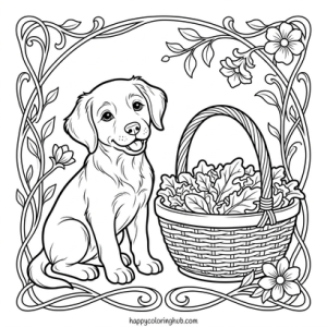 Bold and easy salad coloring page