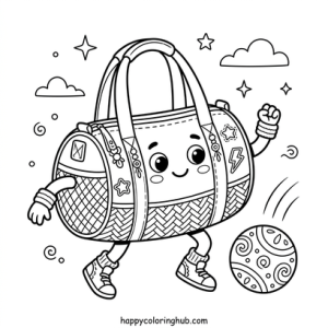 Sassy reverse bags coloring page
