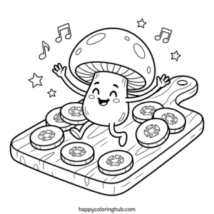 Bold and easy salad coloring page