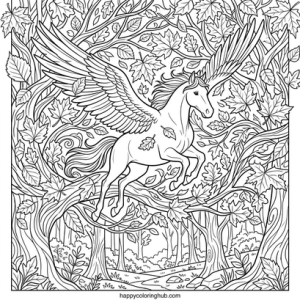 Pegasus coloring page