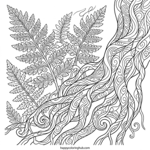 Forests winter coloring pages