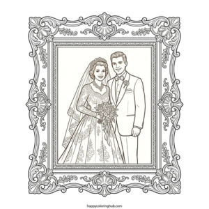 Pagestores wedding coloring page for seniors