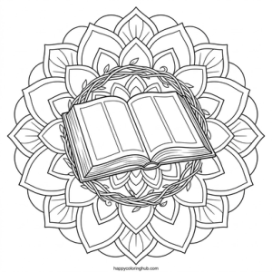 Christian mandalas coloring page