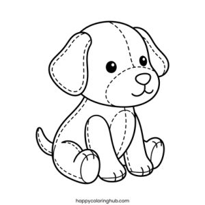 Creepy kawaii corgis coloring page for teens