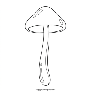 Relaxing grayscale fungi coloring page