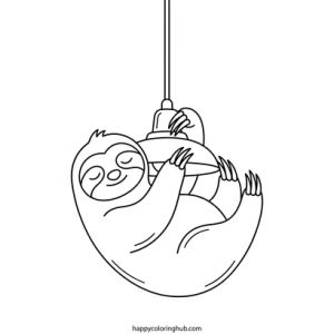 Cafes sleeping coloring page for kids