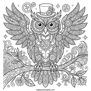 Minimalist robots coloring page for relaxation