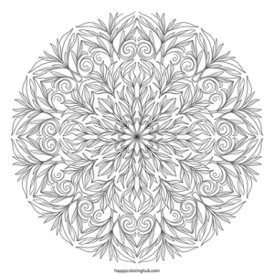 Stress relief mandalas coloring page