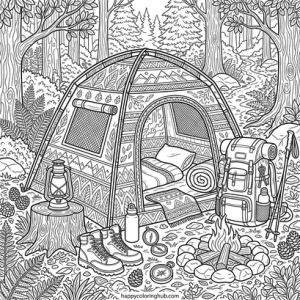 Bags sleeping coloring pages