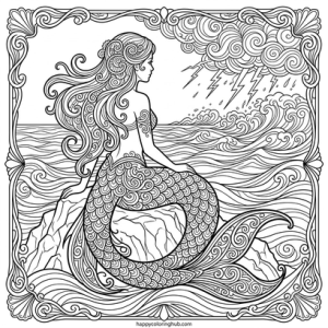 Sassy gothic beaches coloring page