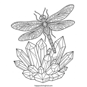 Geometric bees coloring page for women