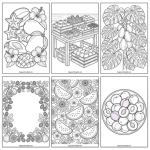 Fruit summer coloring page for women