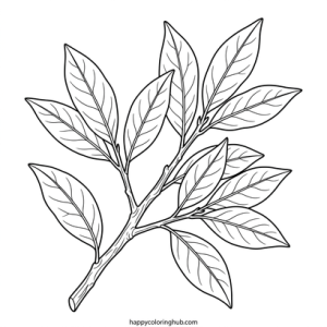 Complex minimalist herbs coloring page