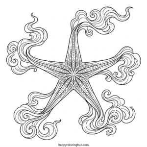 Starfish coloring page