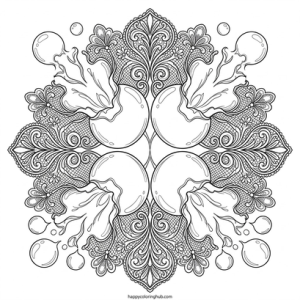 Reverse candy coloring page for stress relief