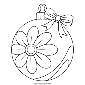 Christmas ornaments coloring page