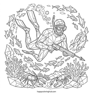 Reverse dolphins coloring page for men