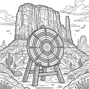 Deserts hunting coloring pages
