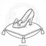 Glass slipper coloring page