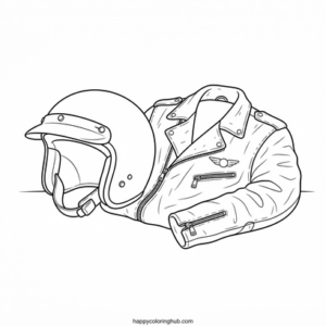 My first coloring page of motorcycles