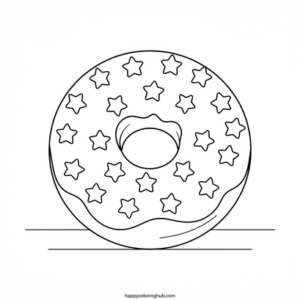 Doodle donuts coloring page for women