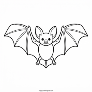 Steampunk bats coloring page for adults