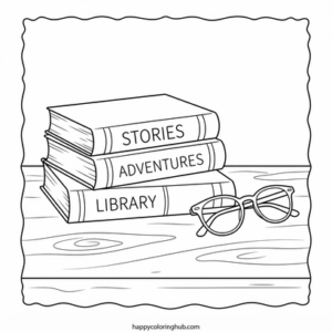 Cozy summer afternoon coloring page