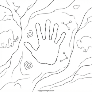 Missing link coloring page
