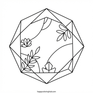 Islamic geometric patterns coloring page