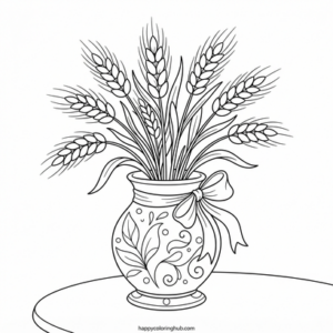 Tea time thanksgiving coloring pages