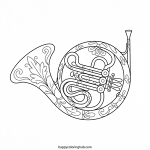 My first coloring page of musical instruments